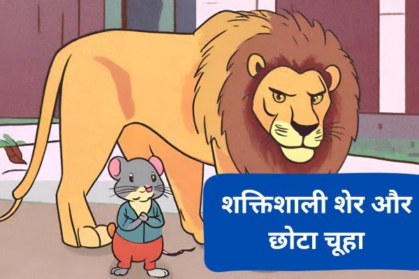 शक्तिशाली शेर और छोटा चूहा 1 शक्तिशाली शेर और छोटा चूहा-The mighty lion and the little mouse-बच्चों के लिए नैतिक कहानियां